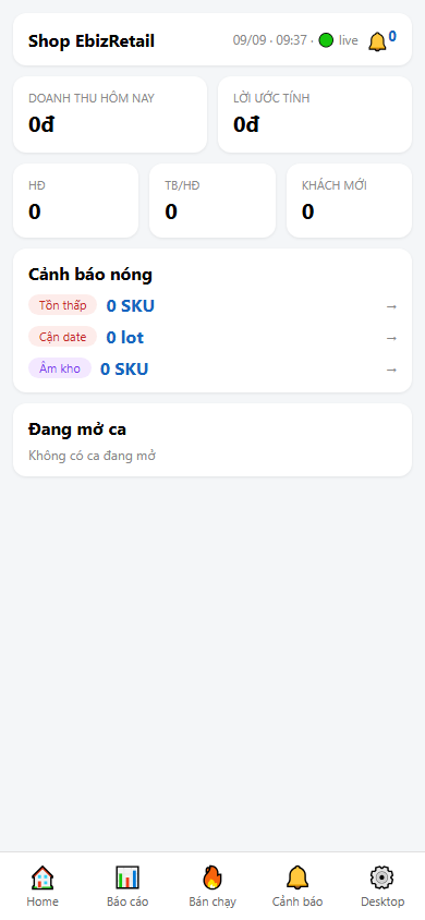 Ứng dụng di động chủ cửa hàng