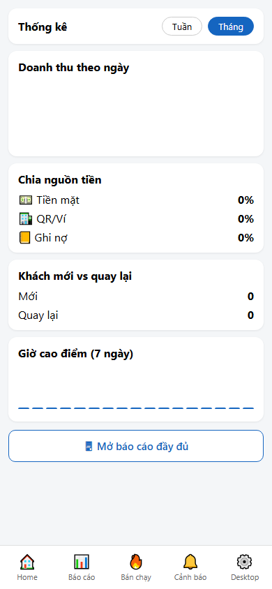Thống kê trên app di động